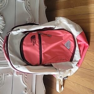 The North Face Coral and Cream Backpack